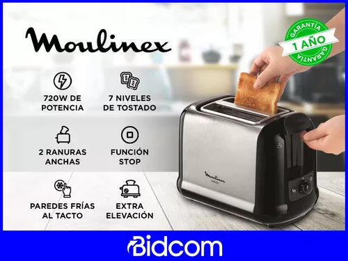 Tostadora Moulinex Subito 3 7 Niveles 720w Acero Inoxidable