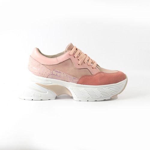 Imagen 3 de 5 de Zapatillas Mujer Plataforma Cuero Urbano Bettona Eimi