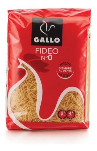 Pasta Fideos N 0 Gallo Bolsa 450 Gr
