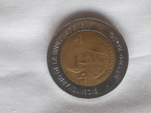 Moneda $5 Bicentenario De La Independencia Miguel Hidalgo