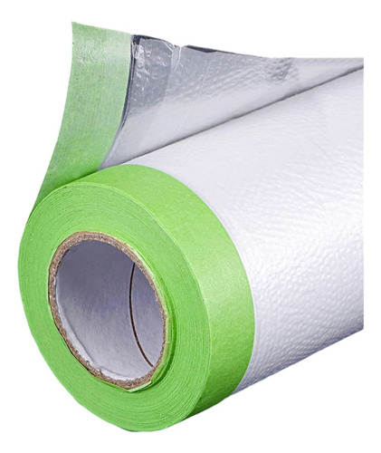 2 Rollos, Cinta Adhesiva Con Plástico Protector Para Cubrir