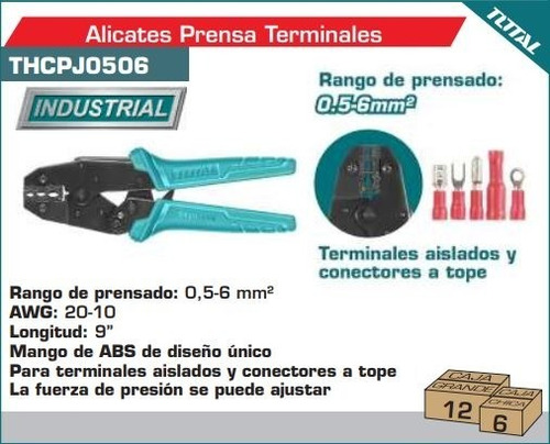 Imagen 2 de 2 de Alicate Para Terminales Eléctricos 0.5-6mm²