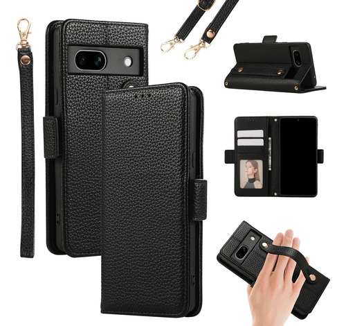 Funda De Piel Tipo Cartera Con Ranura Para Google Cover