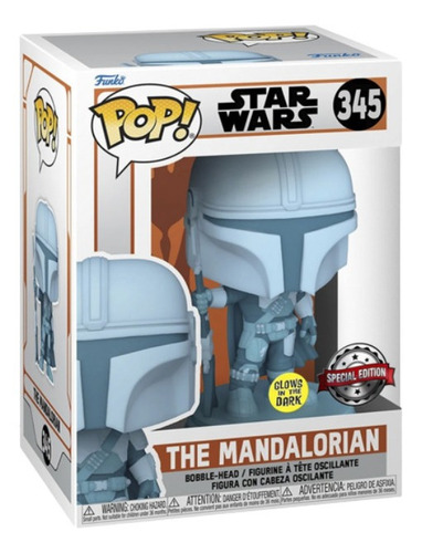 Figura de acción The Mandalorian hologram Glow in the dark 60654 de Funko Pop!