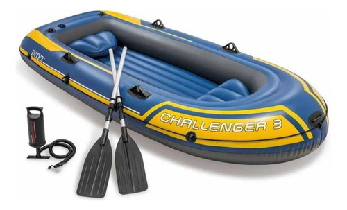 Bote Challenger 3 Set 295x137x41) Com Acessórios Azul Intex