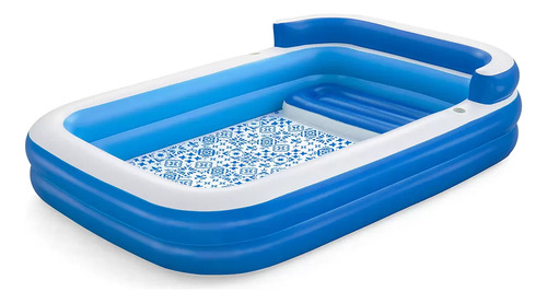 Alberca Inflable Familiar Con Portavasos/banco Diversion Fam