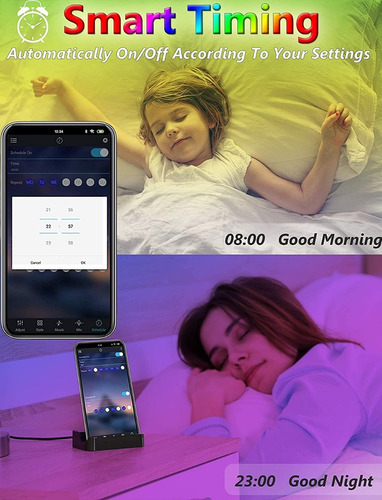 Imagen 3 de 9 de Tira Luces Led Bluetooth 5m Control App Control Remoto Rgb