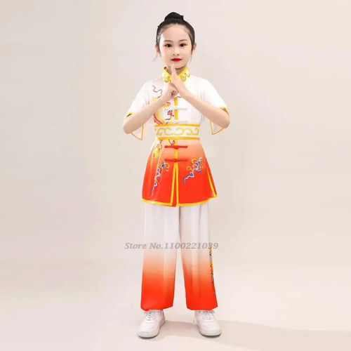 Camisa De Wushu Para Niños, Uniforme Artístico, Traje De Kun