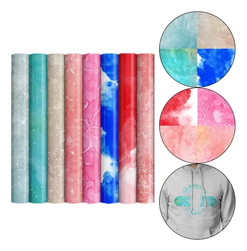 8 Rollos De Vinilo De Mármol Holográfico Rollos De