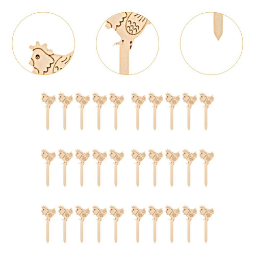 30 Piezas De Etiquetas Para Plantas De 11,5 X 4,7 Cm
