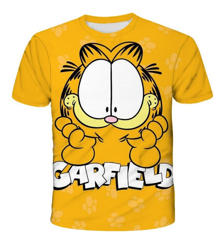 Bonita Playera De Dibujos Animados De Garfield Para Niños