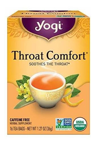 Té Herbal - Yogi Tea Orgánica Garganta Comfort Té, 16 Ct.