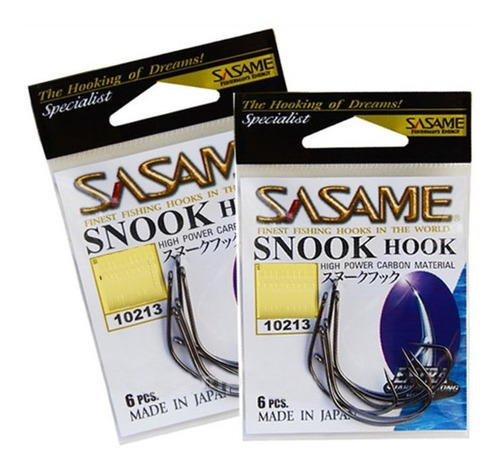 Anzol Sasame Snook Hook Nº 3/0 Black - 5 Unidades