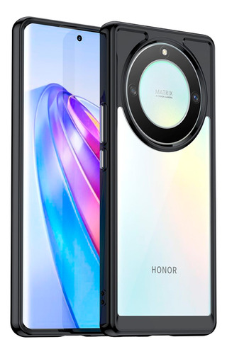 Protector Honor Magic 5 Lite 5g Transparente Con Bordes Negr