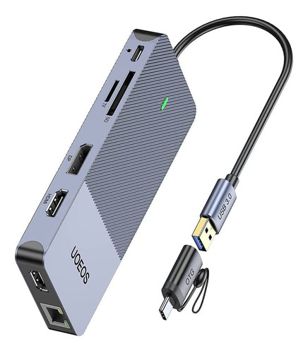 Estacion Acoplamiento Dual 4k Usb 3.0 Para Ordenador Hub