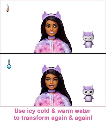 Barbie Cutie Reveal Owl Plush Snowflake Sparkle Doll
