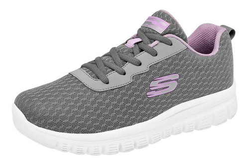      Tenis Deportivo Skechers De Mujer Gris 896028gyl T3