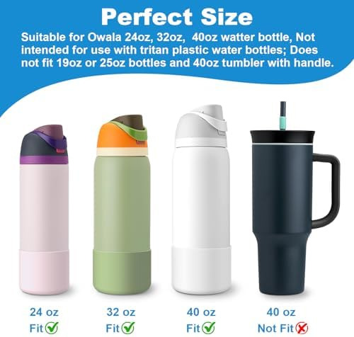 2 Fundas Protectoras Antideslizantes Para Botella De Agua Ow