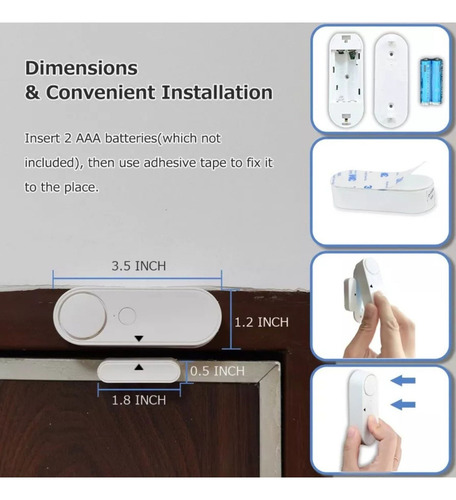 Sensor Magnético Puerta Y Ventana Sirena Wifi Smart Life
