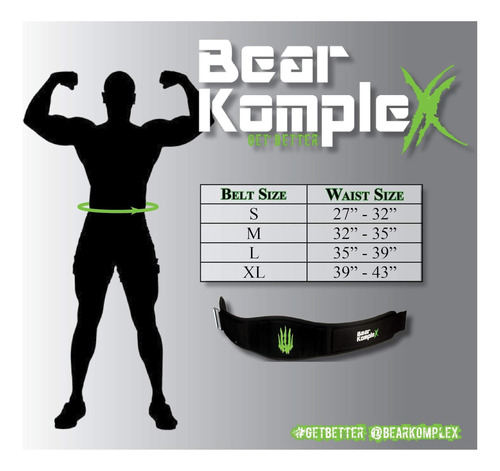 Cinturón De Levantamiento De Pesas Bear Komplex Para Hombres