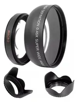 Comprar Kit Lente Gran Angular Macro 58mm .45x Parasoles 58mm Y 62mm