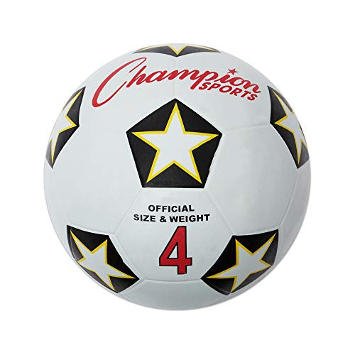 Champion Sports Srb4 Rubber Sports Ball, For Soccer, No. 4,