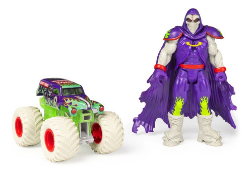 Monster Jam Creatures Vehiculo Esc 1:64 + Muñeco De Accion