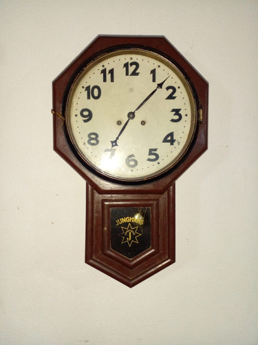 Reloj De Pared Junghans Germany Antiguo Con Soneria C 82710
