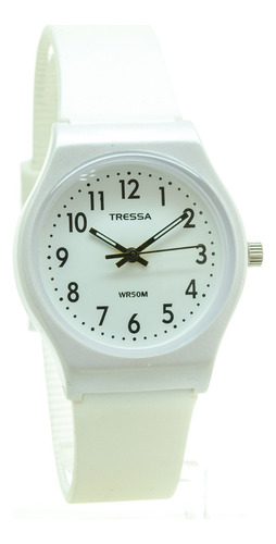 Reloj Tressa Funny Malla Silicona Malla Blanco 51 Bisel - Fondo