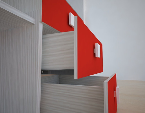 Placard 3 Puertas Ropero Juvenil Infantil Melamina Nature