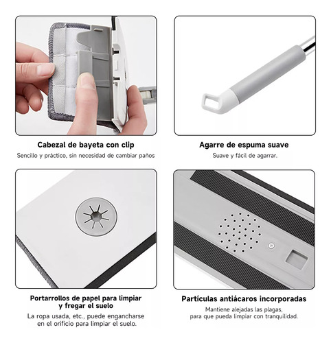 Trapeador Auledio Mops Microfibra 360° Con Repuesto