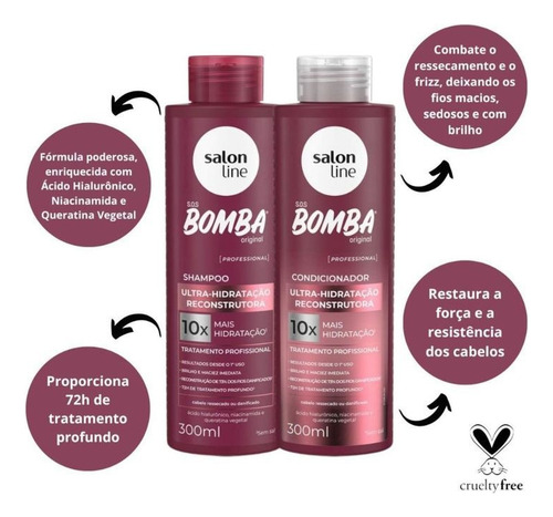 Salon Line Shampoo Y Acondicionador Bomba Ultra Hidratación