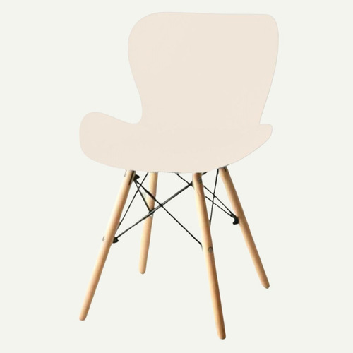 Kit 2 Capas Para Cadeira Eames Eiffel Slim Office Malha Gel Cor Creme/palha Desenho Do Tecido Liso