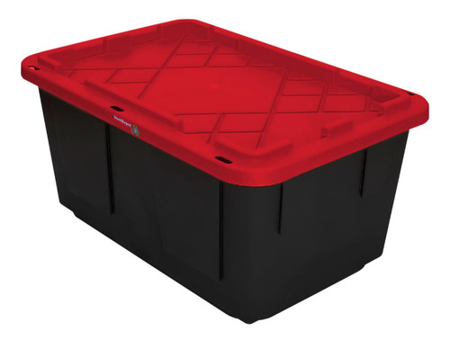 Contenedores, Mxoxr-001, 1pza, 102 Lt, 77x52x38cm, Apilable, Color Negro/Rojo
