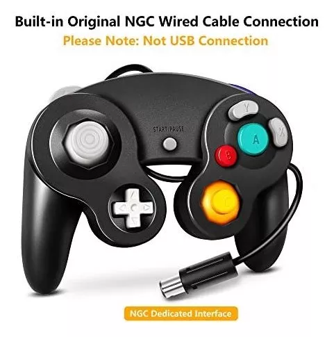 Mando Gamecube, Mando Clásico Con Cable Para Wii Nintendo Ga