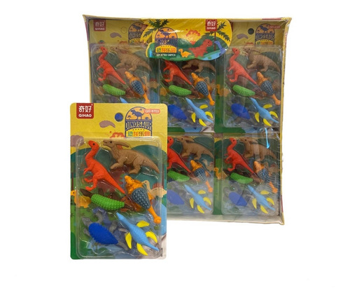 Gomas De Borrar Figuras X6 Dinosaurios Gomitas Juguete Juego