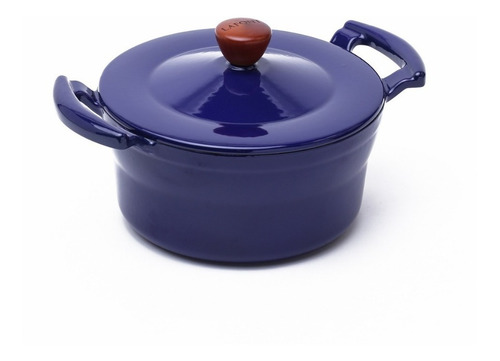 Olla Cacerola Premium Hierro Fund. Esmaltado Lafont 3.3 Lts Color Azul