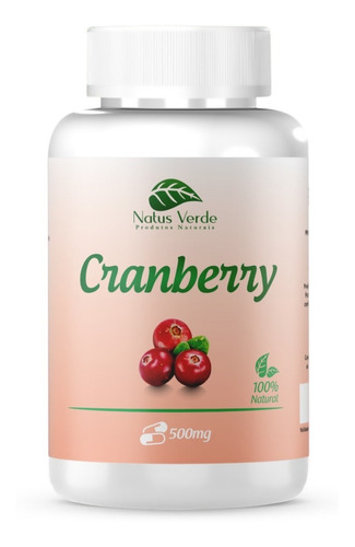 Imagem 1 de 3 de Cranberry 100 Caps 500mg - Infecção Urinária - Antioxidante