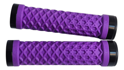 Manopla Odi Lock On Vans Waffle Roxo 130mm Mtb Bmx C/trava