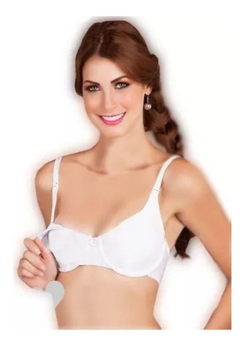 Imagen 2 de 2 de Brasier Lactancia Maternidad Algodón Con Varilla