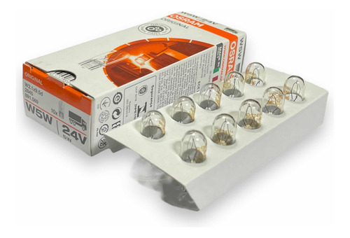 Caja 10x Foco Halógeno Industria Camiones Osram 24v 2845 W5w