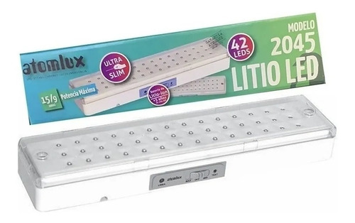 Imagen 7 de 8 de Luz de emergencia Atomlux 2045LITIO-LED con batería recargable 220V blanca