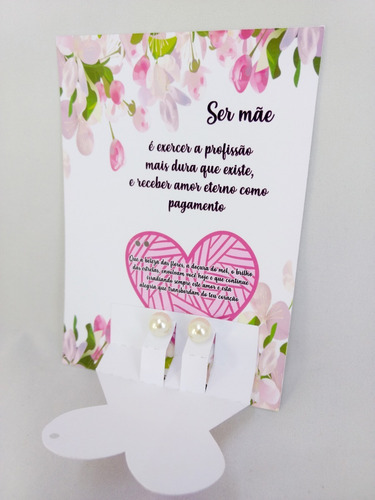 Imagem 2 de 7 de Cartão Dia Das Mães - Porta Brincos Somente Arte Silhouete