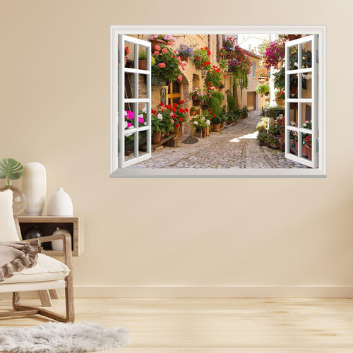 Ypz Pegatinas De Pared De Ventana Falsa/paisaje De 57cmx90cm