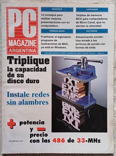 Revista Pc Magazine Argentina Vol.1 N°3 1992
