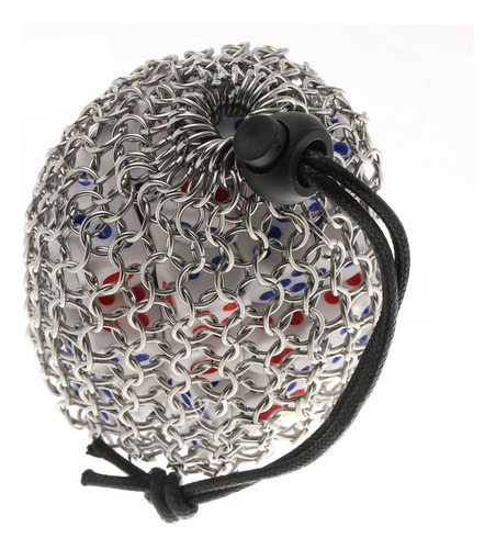 Upgrade Bolsa De Dados Chainmail Aço Inoxidável Grande