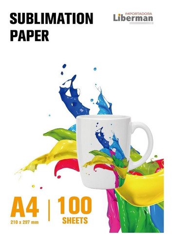 Papel Para Sublimacion Premium A4/100hojas.