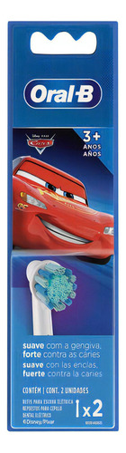 Pack de 2 Unidades Cabezales De Repuesto Redondo Disney Cars Blanco Oral-b