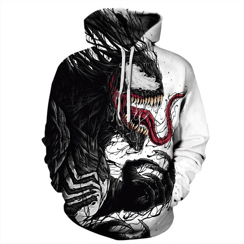 Venom: Deadly Guardians Chamarra Casual Sudadera Con Capucha