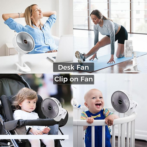 A Mini Ventilador Portátil Escritorio Recargable Ajustable